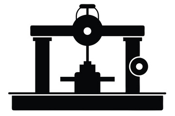 silhouette of an old oil pump