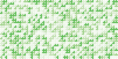 Abstract Green flower Geometric Composition