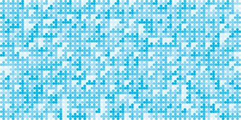 Abstract Blue flower Geometric Composition