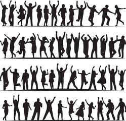 Fototapeta premium Dance Silhouette SVG Bundle – Ballet, Hip Hop, Jazz | Vector Cut Files for Cricut & SublimationDancer Silhouettes Clipart – PNG SVG Vector Files | Female & Male Poses for T-Shirts & PostersBallet 