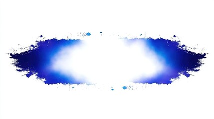 Blue Ink Splatter Frame Background.