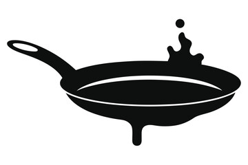 frying pan vector illustration