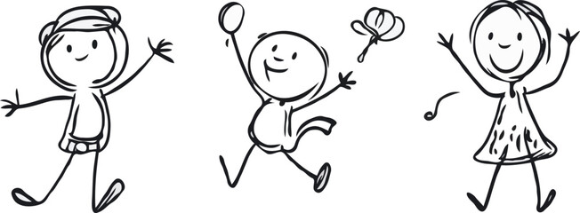 stick man different activities