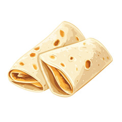 My very Simple flat 2D icon, tortilla wraps bunch isolated on a white background, vector, flat design, animation design, simple flat 2D icon, minimalist design, vector design, eps