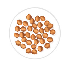 My very Simple flat 2D icon, coriander seeds isolated on a white background, vector, flat design, animation design, simple flat 2D icon, minimalist design, vector design, eps