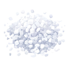 My very Simple flat 2D icon, sea salt crystals isolated on a white background, vector, flat design, animation design, simple flat 2D icon, minimalist design, vector design, eps