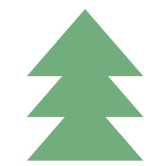 Fototapeta premium Green Wood Tree Symbol. Simple Forest or Garden Plant Greenery Silhouette Icon. 