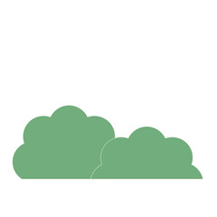 Green Wood Tree Symbol. Simple Forest or Garden Plant Greenery Silhouette Icon. 