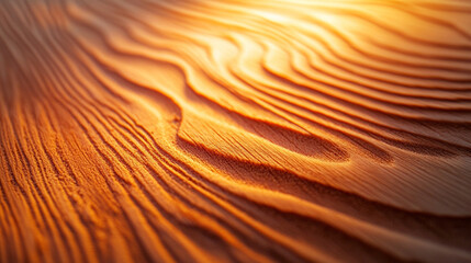 Close-up of warm wooden texture showcasing smooth, flowing patterns.