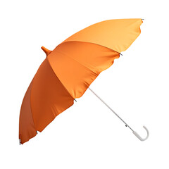 Orange Minimalist Travel Beach Umbrella with Space Saving Design Isolated on Transparent Background