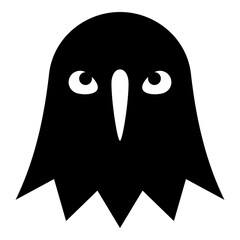 Eagle head falcon egyptian mythology Ra Ancient deity sun sky hunter icon black color vector illustration image flat style