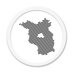 Bundesland Brandenburg Karte - Symbol auf weißem Button