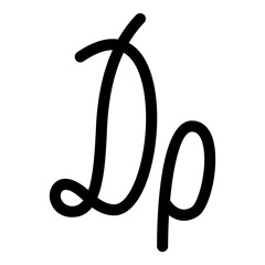 Symbol or sign of Drachma currency money icon black color vector illustration image flat style