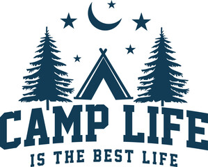Obraz premium Cabin Life Is The Best Life College Style Summer Camp T shirt Design