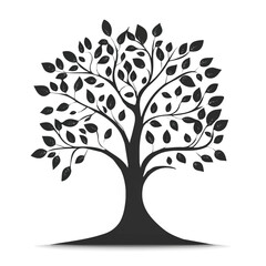 Obraz premium My Simple flat 2D icon tree isolated on transparent background, vector, flat design, animation design, simple flat 2D icon, minimalist design, clipart