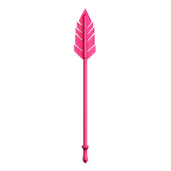 Contemporary Arrow with Innovative Design in Bright Isolated on Transparent Background