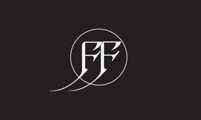 FF, FF , F ,  Abstract Letters Logo Monogram	