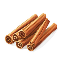 My very Simple flat 2D icon, cinnamon sticks group isolated on a white background, vector, flat design, animation design, simple flat 2D icon, minimalist design, vector design, eps