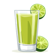 My very Simple flat 2D icon, lime juice isolated on a white background, vector, flat design, animation design, simple flat 2D icon, minimalist design, vector design, eps