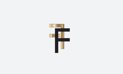 FF, FF , F ,  Abstract Letters Logo Monogram	