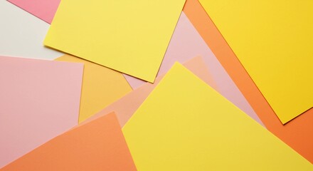 Overlapping Colorful Paper Sheets Arrangement