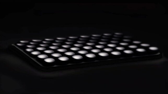 Black and white sphere grid.