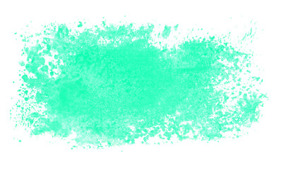 Gemalte Farbspur in hellgrün türkis als Hintergrund