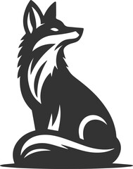 Vector jackal drawing animal silhouette