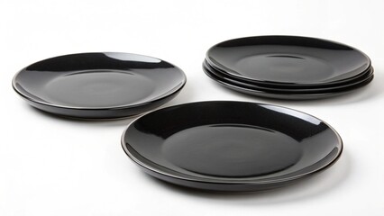 black pan isolated on white