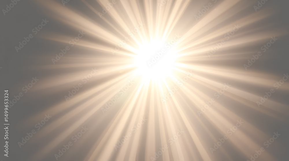 Wall mural light effect shadow overlay god rays isolated transparent background.