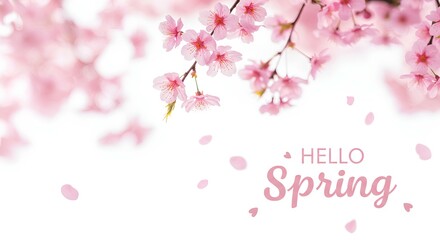 Fototapeta premium Delicate Pink Cherry Blossoms Greet Spring 