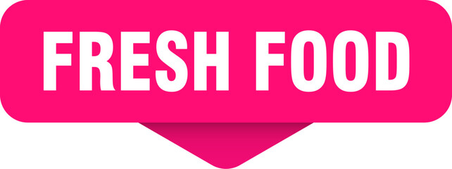 fresh food sticker. fresh food sign on transparent background