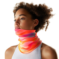 Sport Inspired Cooling Wrap with Advanced Quick Dry Isolated on Transparent Background