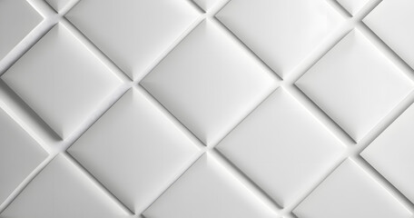 Fototapeta premium Abstract light grey white business background with squares, shadow lines. Gray office cover banner. Diagonal diamonds stripe design. Premium minimal blank technology. Modern luxury blank text space