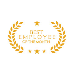 best employee of the month logo design template