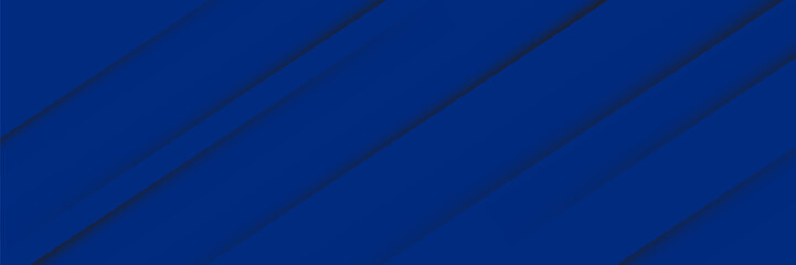 Modern abstract blue background with diagonal line. Simple graphic design element. Futuristic concept. Horizontal banner template with space for your text.