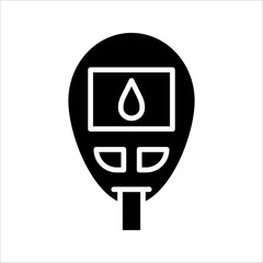 Glucometer Icon Symbol isolated wh kground. vector illustration. color editable.
