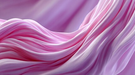 Flowing pink fabric waves smooth texture