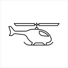 Fototapeta premium helicopte Icon Symbol isolated wh kground. vector illustration. color editable.