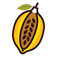 Vector illustration of fresh organic fruit including apple, pear, and green leaf, healthy sweet nature icon