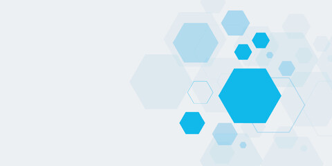 Abstract blue hexagon banner background. Eps10 vector