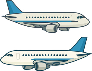 Fototapeta premium Realistic Vector Aircraft Illustrations