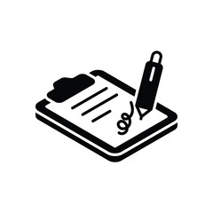 Contract Document Vector icon