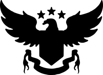 Military Shield and Badge Silhouettes Collection" vector