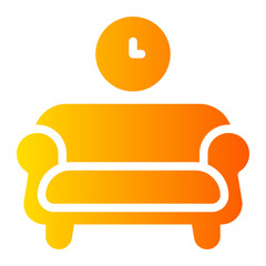 sofa gradient icon