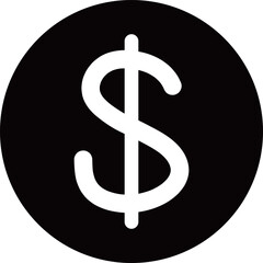 ドル記号のモノトーンアイコン