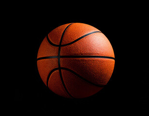 basketball isolated on a black background