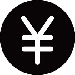 Obraz premium 円記号のモノトーンアイコン