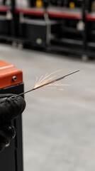 Glowing Welding Rod Close Up.