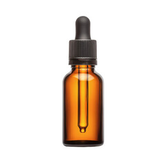 Fototapeta premium Essential oil bottle with dropper transparent background product photography minimalist clean modern